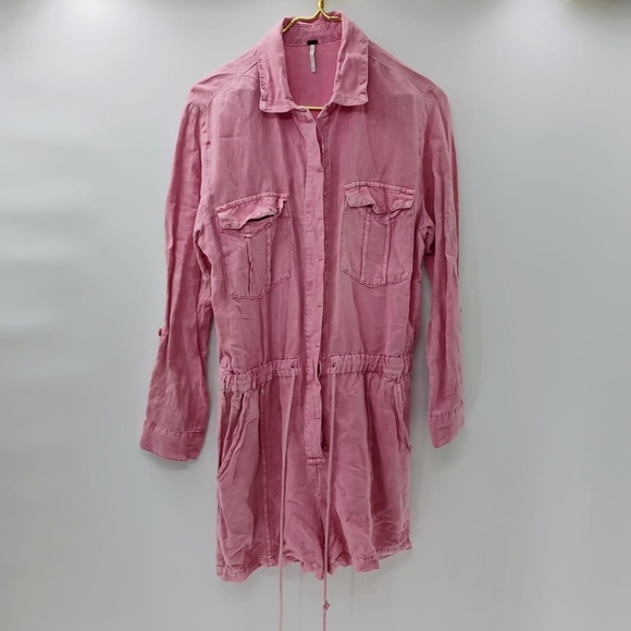 YFB Young Fabulous & Broke Blush Lakeside Shorts Jumpsuit Romper Foxglove linen - Picture 8 of 14